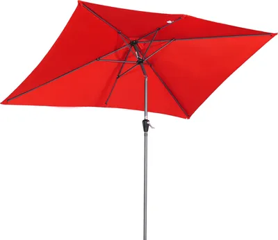 Produktbild von Angel Living 300x200cm Sonnenschirm aus Aluminium mit Kurbel und Neigung für Gartenterrasse,mit UV-Schutz 40+ Rot