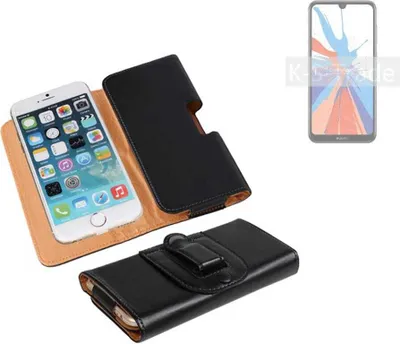 Produktbild von K-S-Trade Schützhülle Handyhülle kompatibel mit Huawei Y7 2019 Holster Gürtel Tasche Schutzhülle Handy-Tasche Smartphone Case Seitentasche
