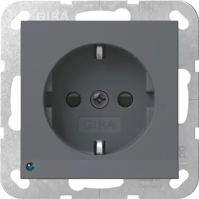 Produktbild von GIRA 417028 SCHUKO-Steckdose LED-Leu.+ Shutter System 55 Anthrazit