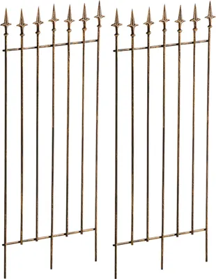 Produktbild von CLP 2er Set Rankgitter Elisa 100 x 50 cm lackiertes Eisen im Jugendstil für Garten bronze