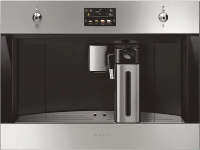 Productafbeelding van Smeg CMS4303X, espressomachine, 2,5 liter, geschikt voor gemalen koffie, ingebouwde molen, 1350 W, roestvrij staal