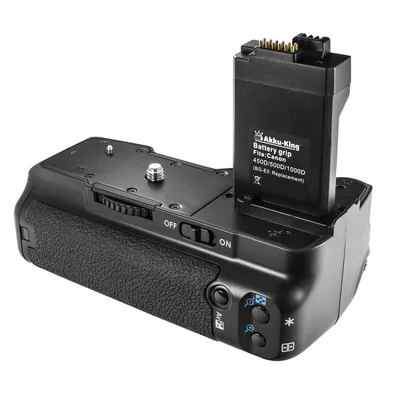 Produktbild von Batteriegriff kompatibel mit Canon EOS 450D, 500D, 1000D - ersetzt BG-E5