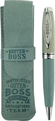 Produktbild von History & Heraldry Bamboo Persönlicher und individueller Kuli Kugelschreiber Stift mit Namen und Spruch Personalisiertes Etui Monogramm-Design persönliches Geschenk (Kuli Boss)
