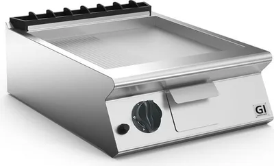 Produktbild von Gastro-Inox 700 HP 2/3 glatte und 1/3 gerippte Edelstahl Gasplatte, 60cm