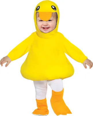 Produktbild von Tierfreundlicher Entenspaß Baby Kostüm Weiche Festliche Kapuzen-Tunika Fröhlicher Karneval Tiere Abenteuer Bunte Kapuze Fantasievoller Entenküken Spaß, Größe: 86/92 Farbe: Gelb