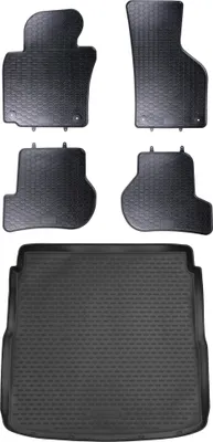Produktbild von Gummi Kofferraumwanne + Fußmatten Set für VW Golf 5 Variant, Bj. 2007-2009