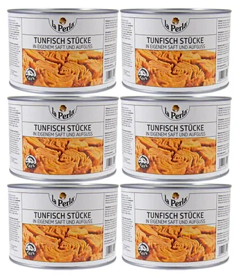 Produktbild von La Perla Thunfischstücke in eigenem Saft und Aufguss 1705g 6er Pack