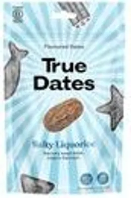 Zdjęcie produktu dla True Dates Dates Salty Liquorice naturalnie słodkie miękkie daktyle 100g