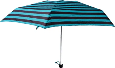 Immagine prodotto di Biggdesign Moods Up mini ombrello, design a righe, compatto e antivento, ombrello portatile per i viaggi e l'uso quotidiano, nero/verde