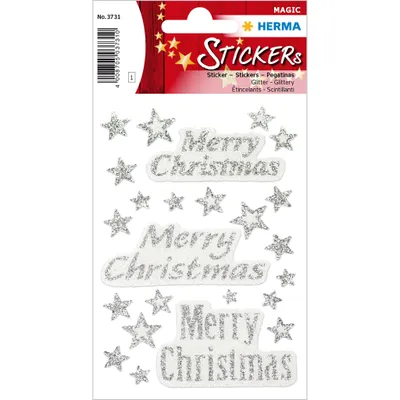 Produktbild von HERMA 3731, Papier, Silber, Glanz, Permanent, Junge/Mädchen, Weihnachten