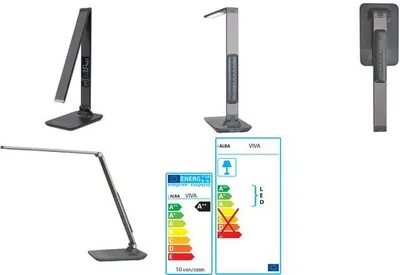 Immagine prodotto di ALBA Lampada da tavolo a LED "LEDVIVA", con connessione USB, grigio