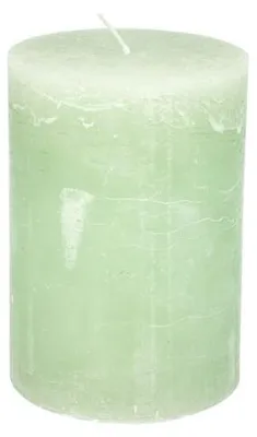 Obrázok produktu pre Značková sviečka Stumpenkerze, priemer 10 cm, výška 15 cm, tmavozelená, doba horenia cca 120 hodín.