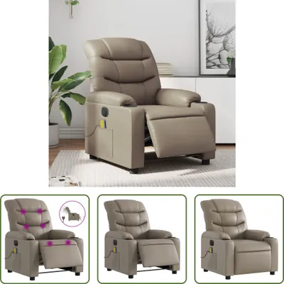 Produktbild von The Living Store Massagesessel Elektrisch Cappuccino-Braun Kunstleder