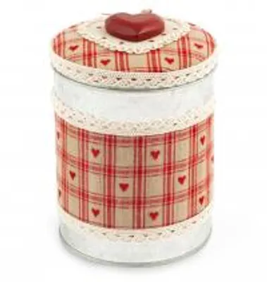 Produktbild von H&H Metalleimer, Durchmesser 12 cm, Höhe 17 cm, rot