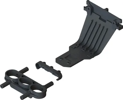 Imagen del producto de Soporte y aro de parachoques trasero para vehículos Arrma