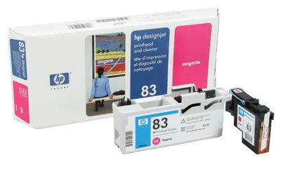 Produktbild von HP 83 Magenta DesignJet UV-Druckkopf und Druckkopfreiniger, HP Designjet 5000 and 5500 Printer series, Thermal Inkjet, Magenta, C4962A, Singapur, 114,3 mm