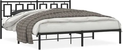 Immagine prodotto di Maison Exclusive - Letto con testiera in metallo nero 183x213 cm
