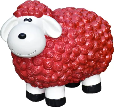 Produktbild von Großes Schaf 32 x 44 cm Gartenfigur in Rot