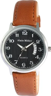 Produktbild von Alain Miller Herrenuhr mit Band aus Kunstleder