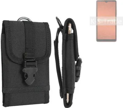 Produktbild von K-S-Trade Holster Handy Hülle kompatibel mit Sony Xperia Ace III Holster Handytasche Gürtel Tasche Schutz Hülle Robust Outdoor schwarz