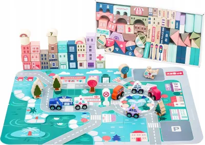 Produktbild von Set von Lernwürfeln mit Matte Ecotoys 115 Stück