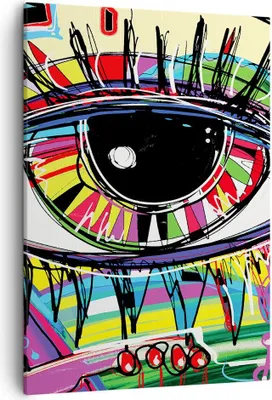 Produktbild von Bild auf Leinwand - Leinwandbild - Einteilig - Digital abstraktion farben - 50x70cm - Wand Bild - Wanddeko - Wandbilder - Leinwanddruck - Wanddekoration - Leinwand bilder - Wandbild - PA50x70-2908