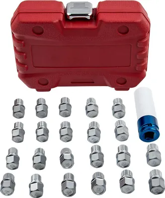 Image de 23 piššces, outil de dšŠmontage pour boulons de roue et antivols de jantes pour VW AUDI