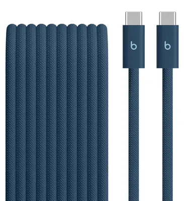 Image de Câble tressé USB-C vers USB-C Beats, 240 W, longueur 3 mètres, compatible avec la charge rapide, durable et de haute qualité