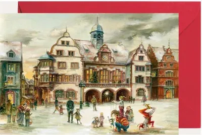 Produktbild von Miniadventskalender Freiburg mit Schwarzwaldmotiven Klappkarte