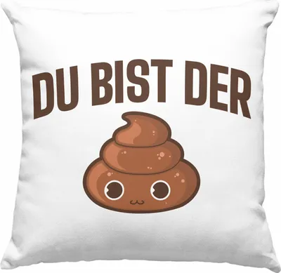 Produktbild von Trendation - Du Bist Der Shit Lustige Deko-Kissen mit Füllung 40x40 mit Spruch Geschenk Kollege Kollegin Bester Freund Freundin Sarkastischer Spruch (Blau)