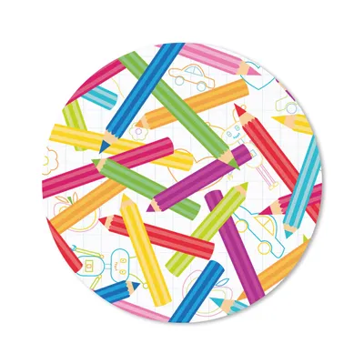 Produktbild von MuchoWow® Mauspad Mousepad Bleistift - Muster - Regenbogen 40x40 cm - Mousepads - Maus Mat - Pad - Mausunterlage - Schreibtisch Accessoires