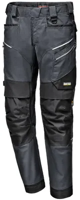 Immagine prodotto di Pantaloni da lavoro Sir Safety in tela elasticizzata per uomo con rinforzi sulle ginocchia in Cordura, taglia 52, grigio