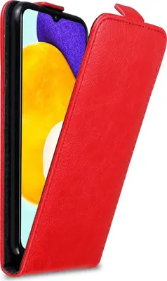 Produktbild von Cadorabo Hülle für Samsung Galaxy A13 5G Schutz Hülle in Rot Flip Etui Handyhülle Case Cover