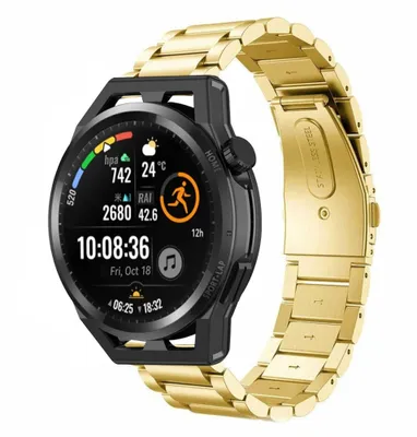 Produktbild von Strap-it Huawei Watch GT Gliederarmband (Gold)