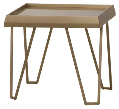 Zdjęcie produktu dla stolik pomocniczy w minimalistycznym stylu, z metalową ramą i wysokimi nogami