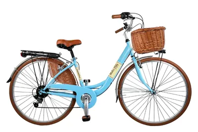 Zdjęcie produktu dla Rower miejski Dolce Vita by Canellini VENERE 28" z koszykiem - jasnoniebieski