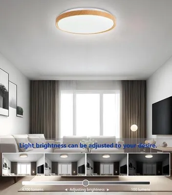 Obrázok produktu pre LED stropné svietidlo s Bluetooth reproduktorom – inteligentné stmievateľné osvetlenie – ovládanie hlasom a aplikáciou – kompatibilné s Alexa