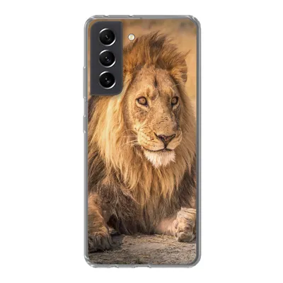 Produktbild von MuchoWow® Handyhülle Schutzhülle Hülle für Samsung Galaxy S21 FE Löwe - Nahaufnahme - Savanne Silikon Softcase Handy Hülle - Mobiltelefonhülle
