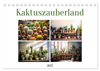 Produktbild von Kaktuszauberland (Tischkalender 2027 DIN A5 quer), CALVENDO Monatskalender