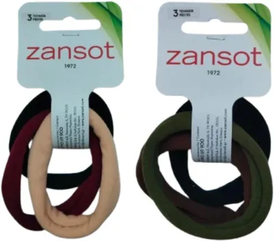 Imagen del producto de Zansot, 3 gomas elásticas para el pelo, de tejido suave, en varios colores