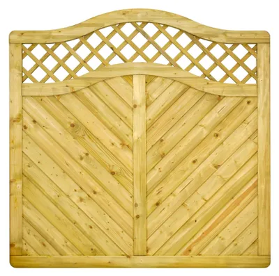 Produktbild von Ligna Gard Sichtschutzzaun Bern Pro mit Bogen mit Rankgitter 180x180 cm Holzzaun Fichte Kesseldruckimprägniert stabiler Rahmen 44x88 mm sehr stabil
