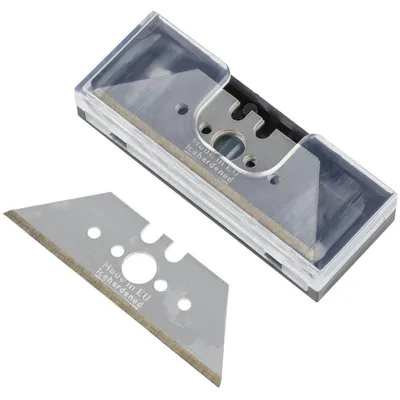 Immagine prodotto di Wolfcraft 5 lame trapezoidali profi TiN 0,65x61 mm in confezione, durata 4-5 volte 4173000