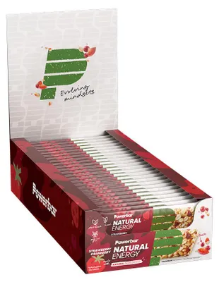 Image de Barres énergétiques - PowerBar - Boîte natural energy cereal bar (18X40g) - Saveur Fraise et Cranberry
