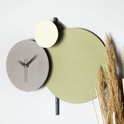 Immagine prodotto di Opviq, Pavimento - Verde, Orologio decorativo da parete in metallo, 100 % METALLO, Verde, 48 x 48 cm