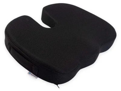 Orthopädisches Sitzkissen aus Memory-Schaum, schwarz, 45x36x7,3 cm