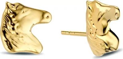 Produktbild von Ohrstecker Pferdekopf echt Gold 585  (14 kt)