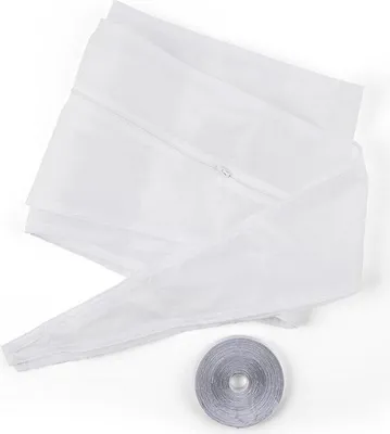 Produktbild von Klarstein Fensterabdichtungs-Set für mobile Klimageräte, Länge: 3,9 m, Reißverschluss, Klettband, weiß