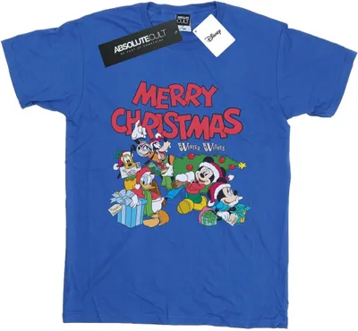 Zdjęcie produktu dla Disney – koszulka damska „Mickey Mouse And Friends Winter Wishes” BI37709 (M) (królewski błękit)