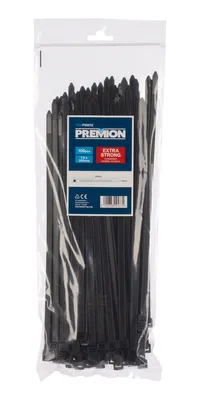 Obrázok produktu pre PREMION PREP00012 - Sťahovacie pásky čierne 7,6 x 300mm 100ks