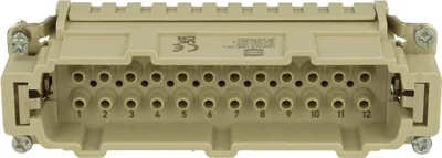 Immagine prodotto di HARTING Han 24E HMC inserto maschio (M) connettore a crimpare, 24 poli + PE 500 V, 16 A - 1 pezzo